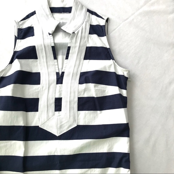 Sail to Sable Navy Nautical Stripe Tank Dress - Picture 2 of 5